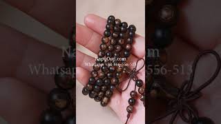 Superior Sinking Agarwood 108-mala beads made by Napu