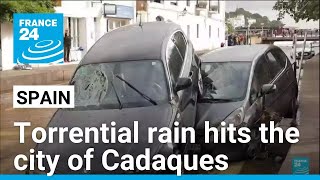 Torrential rain hits the Spanish city of Cadaques, bringing grim search for flood missing to coast