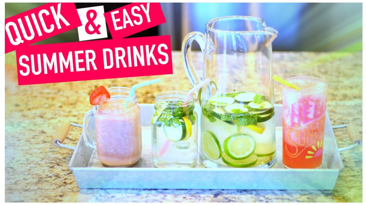 Diy Summer Drinks Quick Easy Recipes Youtube