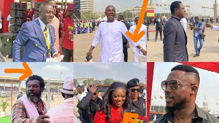 Captain Smart, Cheddar, Jackie Appiah , Kwaku Bonsam  and others Storms Prez Mahama’s Inauguration