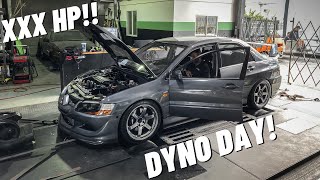 EVO 8 MAKES INSANE POWER ON THE DYNO! *570+whp*