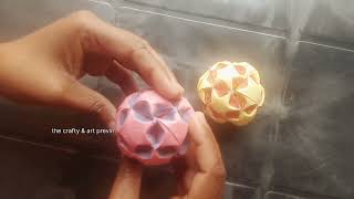 How to Make Paper Ball  Stars with me /Tutorial!@thecrafty\u0026artprevin