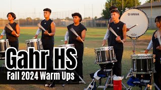 Gahr HS Drumline Fall 2024 || Warm Ups