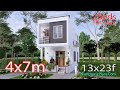 Small House Design 4x7 Meter (56sqm) 2 Bedrooms