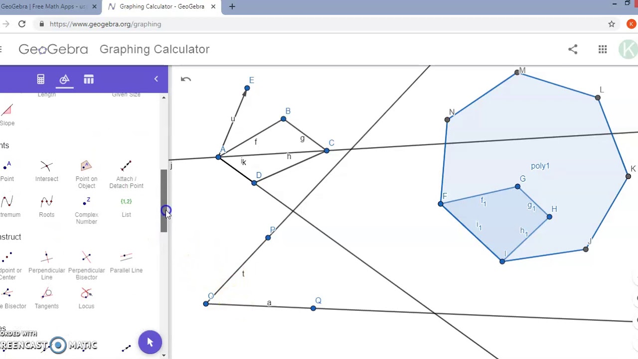 Basic Geometry Tools On GeoGebra - YouTube