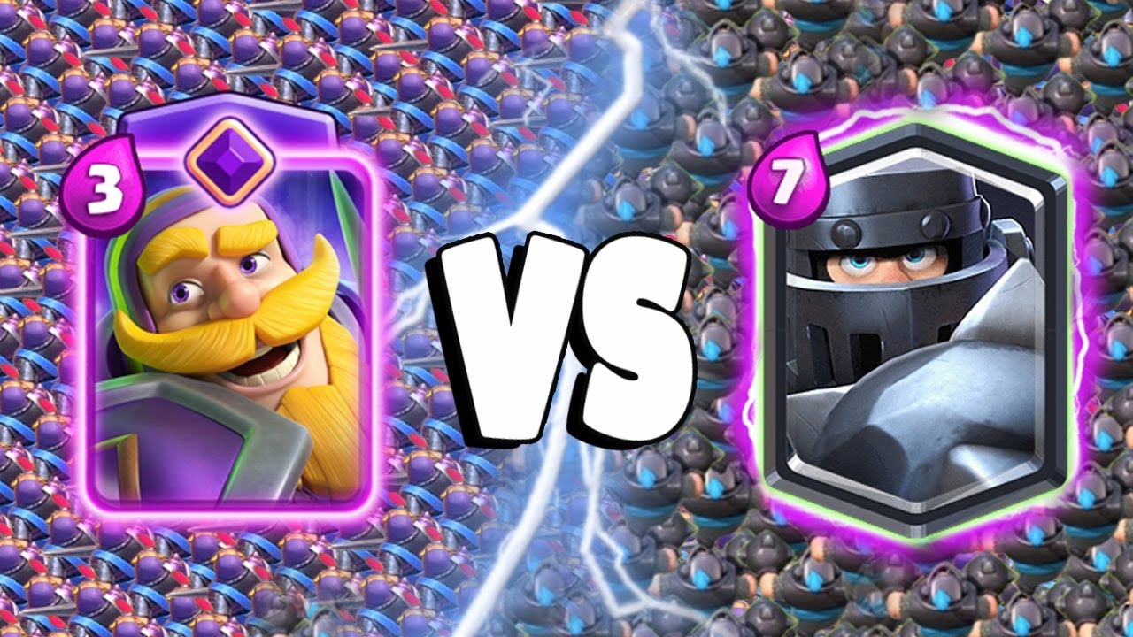 Evolved Knight Vs Mega Knight Clash Royale Battle Youtube