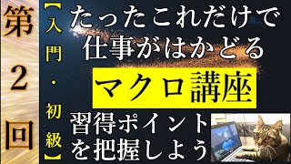 【入門・初級】たったこれだけで仕事がはかどるマクロ講座。第２回習得ポイントを把握しよう。ぽんた君もやる気満々【EXCEL・エクセル・効率・自動・VBA・VBE・対python】