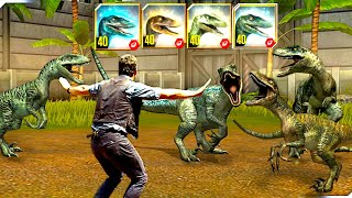 COMPLETED JW RAPTOR PACK SQUAD & READY TO TRAINING - Jurassic World The Game