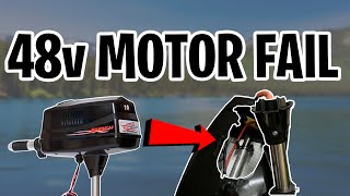 CHEAP 48v Electric Boat Motor Failed - So I Cut The Top Off of It....