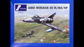 Dassault Mirage III R/RZ/5 PJ PRODUCTION 1/72 Scale Model Kit VIDEO REVIEW