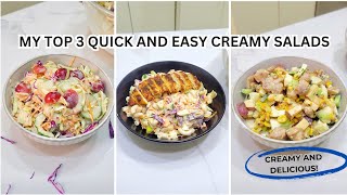 MY TOP 3 QUICK AND EASY CREAMY SALAD RECIPES FOR ALL OCCASIONS