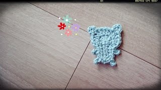 【かぎ針編み】 くまのモチーフの編み方How to crochet a bear motif