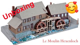 Unboxing du moulin Hexenloch en HO (Faller réf : 130388)