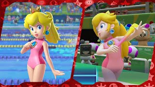 All 17 Events (Peach gameplay) | Mario and Sonic at the Rio 2016 Olympic Games for Wii U ᴴᴰ
