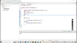 Java program to find even or odd without using modulo operator