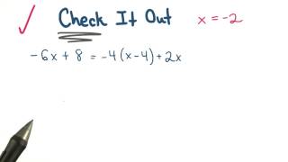 Checking Our Answer - Visualizing Algebra