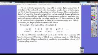 Sampling Variability - Section 9.1-2