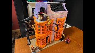 Building Lego Diagon Alley - Weasleys Wizard Wheezes - Time lapse