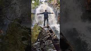 hidden waterfall near gwalior #shortsvideo #shortvideo #singhpurwaterfall