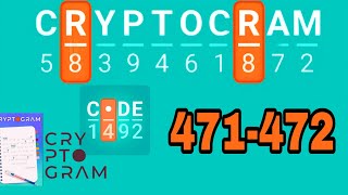 CRYPTOGRAM Word Logic Puzzles level 471 472