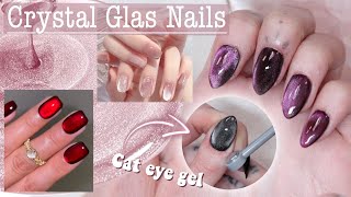 Trying the Viral Cat Eye CRYSTAL GLAS NAILS 💎