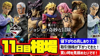 【相場情報】11日目相場！値下がりの兆しが出てきた！？取引価格が下がってきた！買い時をしっかり見極めて狙いたい！一番くじ ジョジョの奇妙な冒険 EVIL PARTY