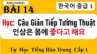 Bài 14:  Học Gián Tiếp thường ThuậtA/V다고 하다  ​Tự học tiếng Hàn Trung cấp 1 -giao tiếp thông dụng