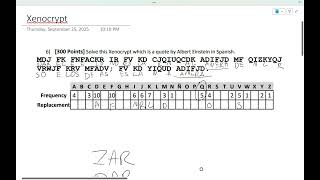 Xenocrypt Cipher - Codebusters - Science Olympiad