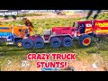 CRAZY TRUCK STUNTS! Heavy Multiplayer Destruction In Volcano - Off The Road Multiplayer | OTR Update