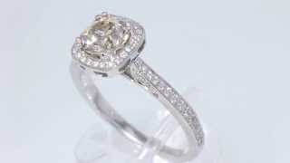 1.23CT European Round Diamond Halo Engagement Ring Cert/Appr $8K $2995