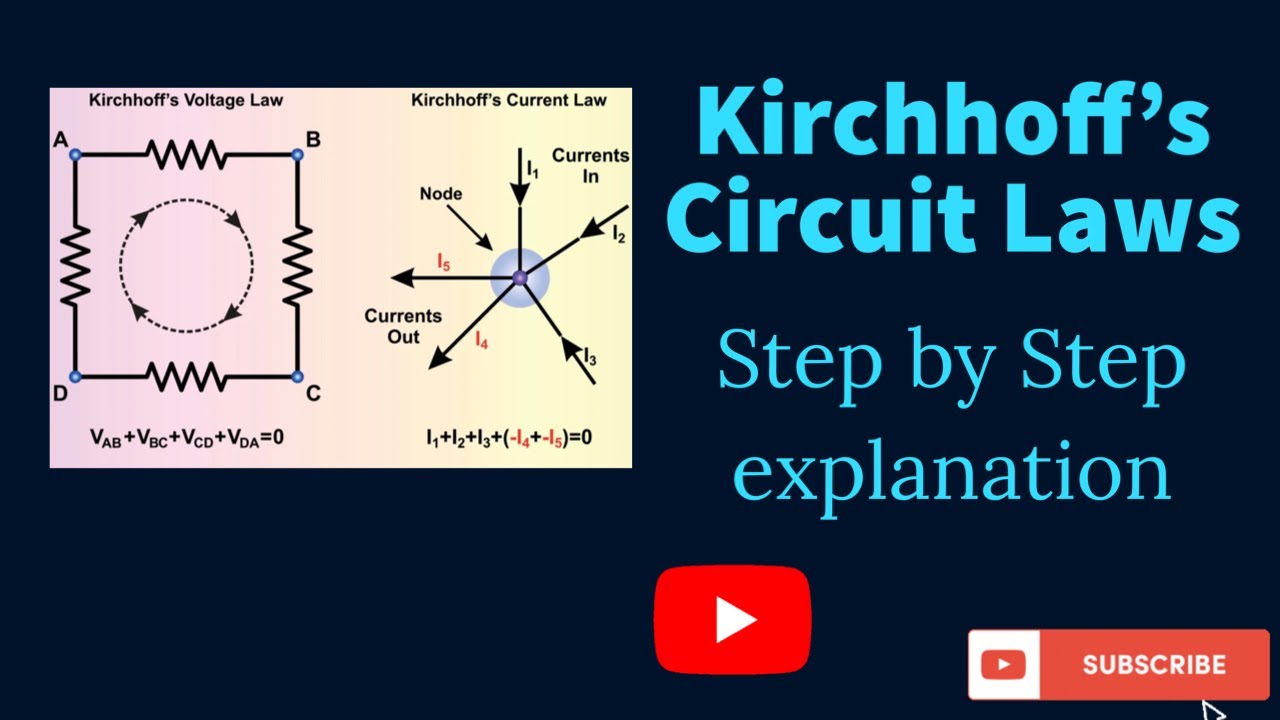 Kirchhoff's Laws, Kirchhoff's Current Law, Kirchhoff's Voltage Law, KCL ...