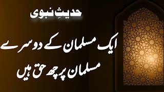 Musalman Kay Haqooq || 6 Muslim Rights || ایک مسلمان کے دوسرے مسلمان پر چھ حق