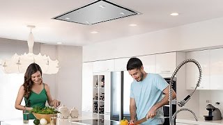 Nexon Angled Black Glass Kitchen Extractor delux ceiling kitchen extractor luxair cooker hoods