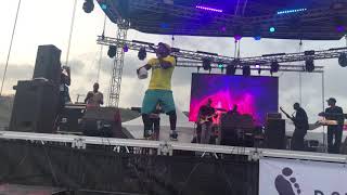 Oswald performing Girls that like Girls at August Monday Caribbean Beach Party 2018