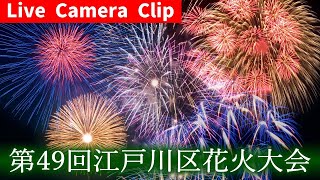 【花火だけ切り抜き】第49回(2024年)江戸川区花火大会　49th (2024) Edogawa Fireworks Festival　撮影日2024/08/24【Live Camera Clip】