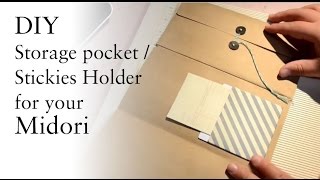 DIY Storage Pocket / Stickies Carrier For Your Midori