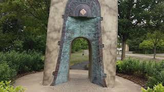 Nicollet Island Pavilion, Amphitheater, and Dotaku Bell, Minneapolis MN