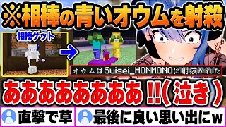 【Minecraft/新ホロ鯖】相棒だった「青いオウム」を自らの手で●してしまい発狂するすいちゃんｗ【星街すいせい/ホロライブ/切り抜き/Vtuber】(※ネタバレあり)