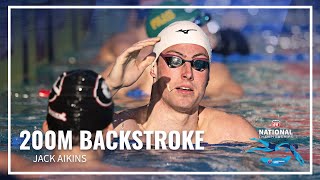 Jack Aikins Strong in Men's 200 Back | 2022 Phillips 66 National Championships | Irvine CA