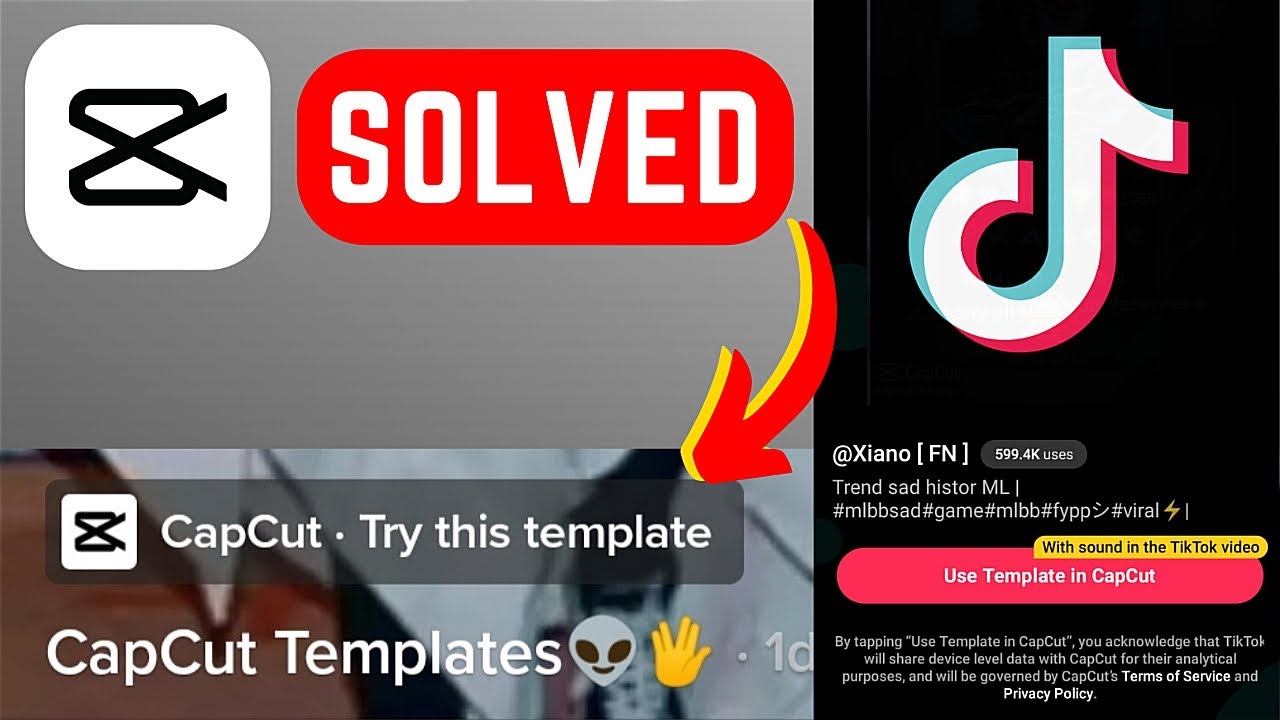 How To Fix CapCut Template Not Showing In TikTok | CapCut Template Not ...