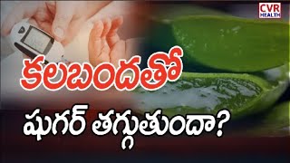 కలబంద తో షుగర్ తగ్గుతుందా? |Benefits Of Aloe vera | Tips For Health | CVR HEALTH