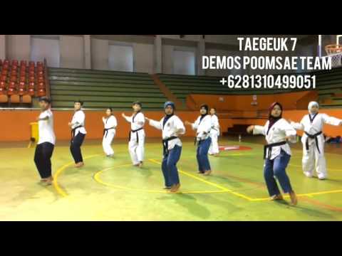 Belajar Taekwondo Poomsae Practising Taegeuk 7 In Slow Motion Youtube