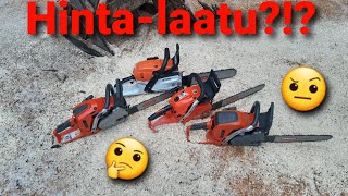 50 KUUTIOISET MOOTTORISAHAT TESTISSÄ! Echo 501 vs Stihl 261 vs Husqvarna 550 mk1 \u0026 mk2