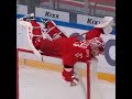 Watch as this KHL goalie dances on top of net and then does a backflip