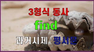 3형식  동사  find  과거시제 평서문