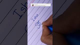 Isha - Stylish Name Calligraphy।। How to Write Cursive Neatly