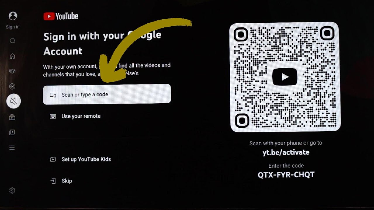 How To Scan Youtube Qr Code On Smart Tv Youtube