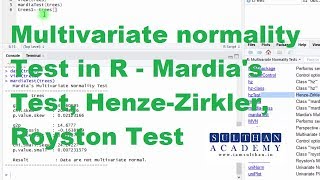 Multivariate Test of normality - Mardia, Henze - Zirkler, Royston test using R / R studio