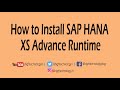 Sap Hana tutorial for beginners | SAP HANA XS Advance Runtime