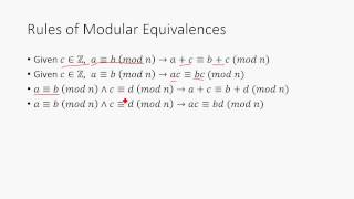 Modular Arithmetic and the Extended Euclidean Algorithm- Discrete Math Structures Lesson 7